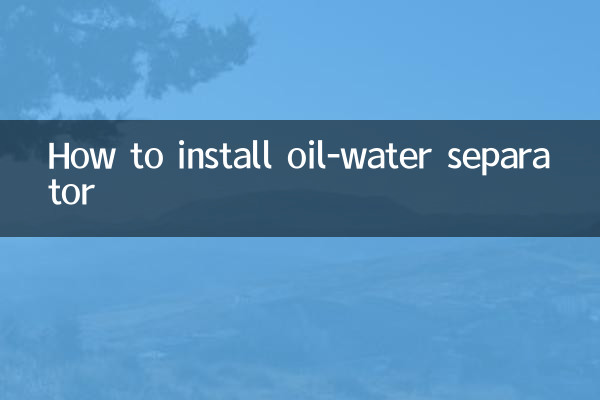 Como instalar o separador óleo-água