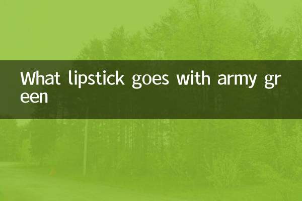 What lipstick goes with army green
