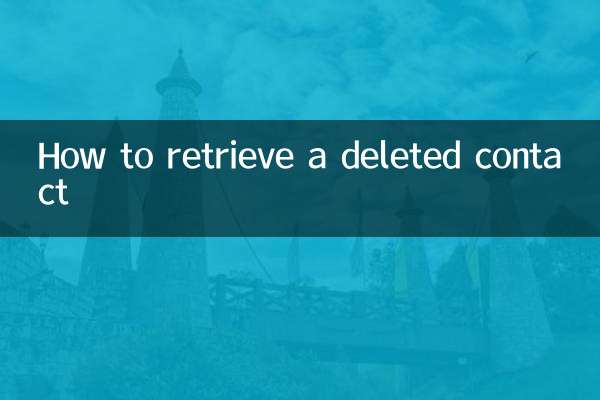 So rufen Sie einen gelöschten Kontakt ab