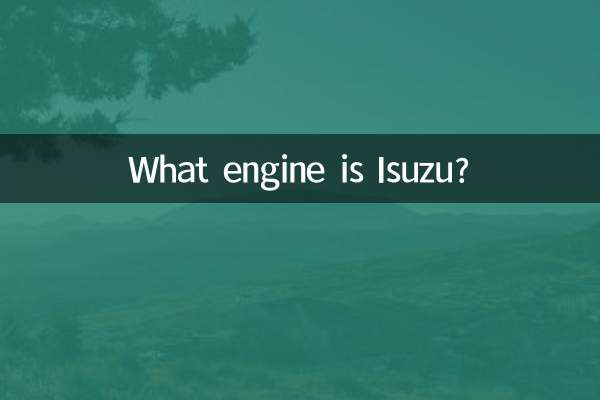 Quel moteur est Isuzu ?