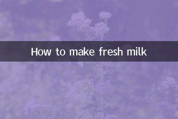 Come fare il latte fresco