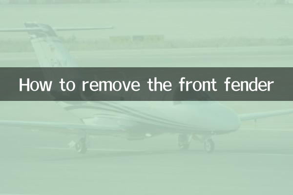 프론트 펜더 제거 방법