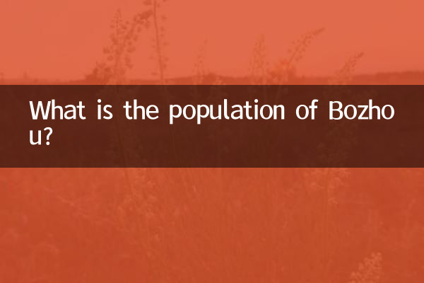 Qual è la popolazione di Bozhou?