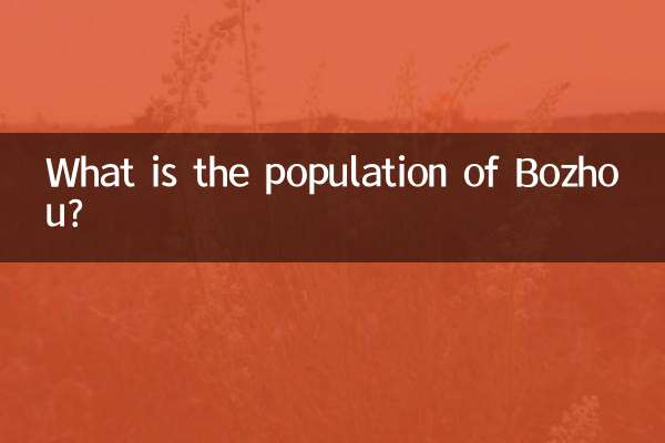 What is the population of Bozhou?