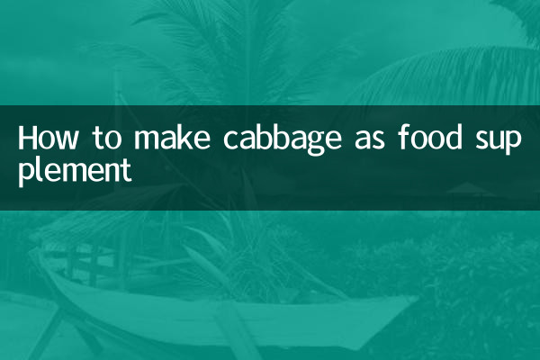 Wie man Kohl als Nahrungsergänzungsmittel herstellt