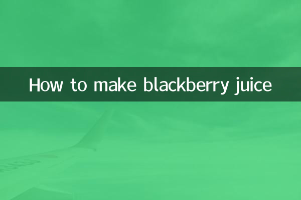 Wie man Brombeersaft macht