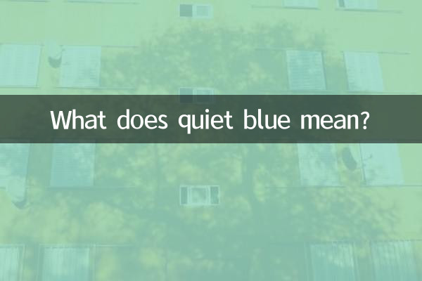 O que significa azul silencioso?