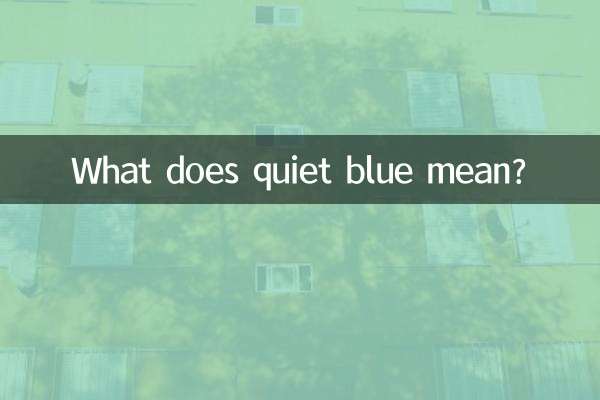 O que significa azul silencioso?