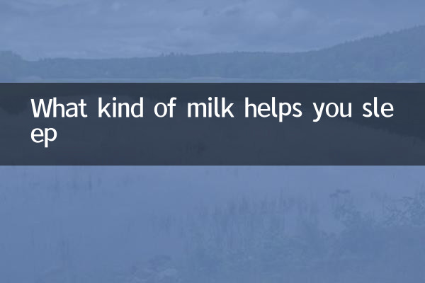 What kind of milk helps you sleep