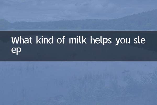 What kind of milk helps you sleep