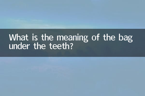 Qual é o significado da bolsa embaixo dos dentes?