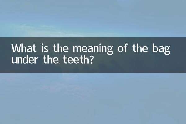 Qual é o significado da bolsa embaixo dos dentes?