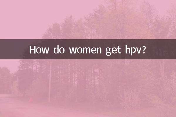 Comment les femmes contractent-elles le VPH ?