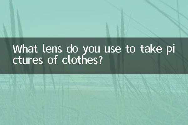 Quel objectif utilisez-vous pour prendre des photos de vêtements ?