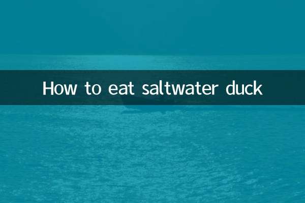 咸水鸭怎么吃