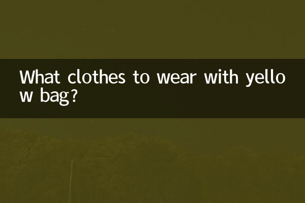 黄色いバッグにはどんな服を着ますか?