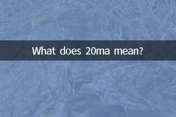 ¿Qué significa 20ma?