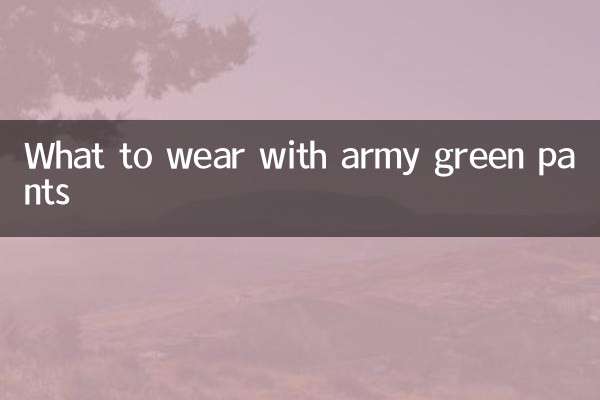 What to wear with army green pants