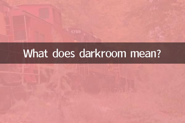 Was bedeutet Dunkelkammer?