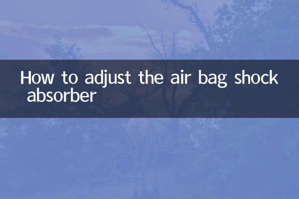 ایئر بیگ شاک جاذب کو ایڈجسٹ کرنے کا طریقہ