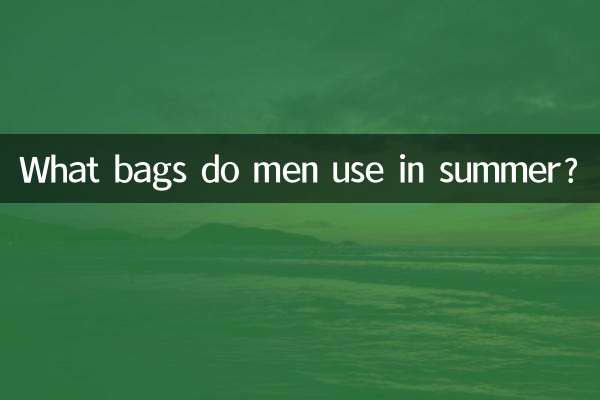 夏に男性が使うバッグは？