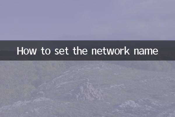 How to set the network name
