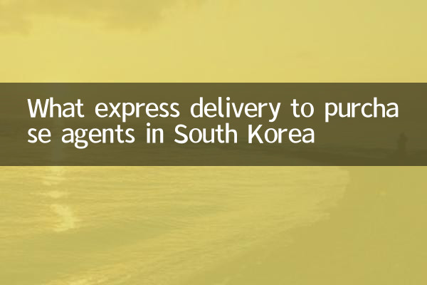 What express delivery to purchase agents in South Korea