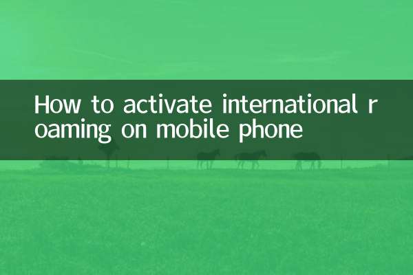 How to activate international roaming on mobile phone