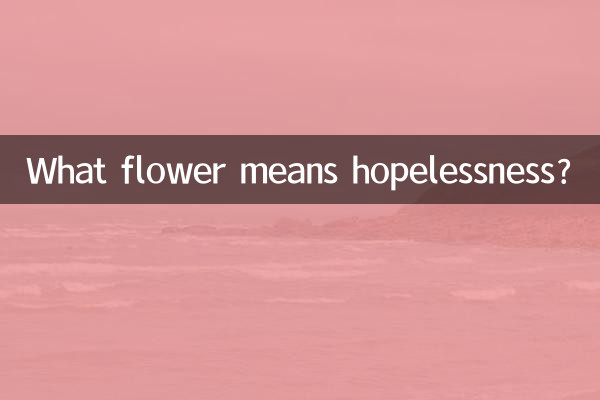 What flower means hopelessness?