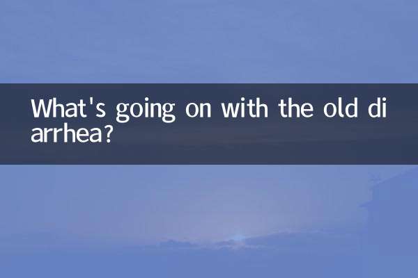What's going on with the old diarrhea?