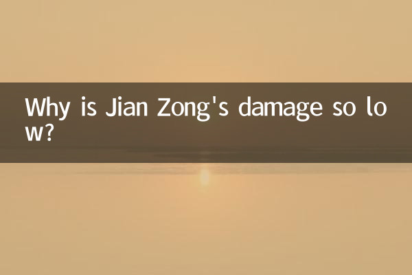 Jian Zong의 데미지가 왜 그렇게 낮은가요?