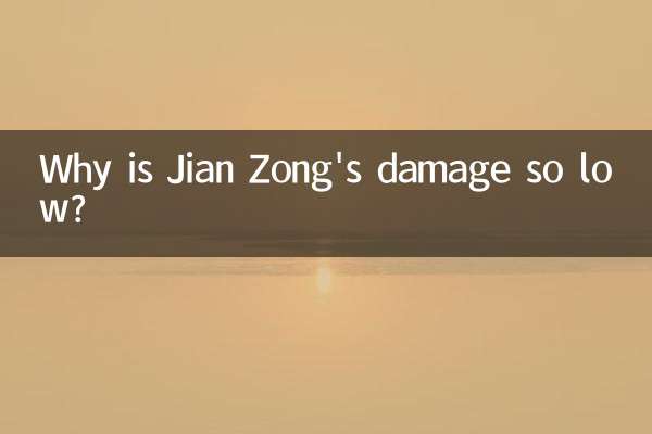 Jian Zong의 데미지가 왜 그렇게 낮은가요?