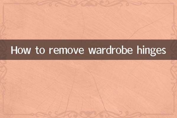 옷장 경첩을 제거하는 방법