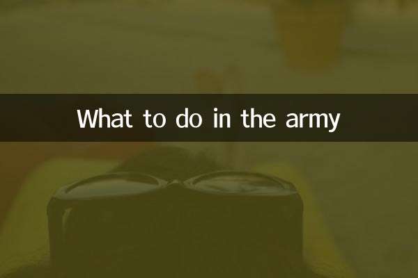 Que faire dans l'armée