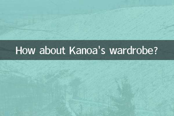 А как насчет гардероба Каноа?