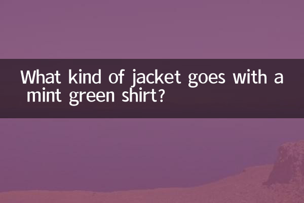 Quel genre de veste va avec une chemise vert menthe ?