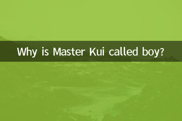 ¿Por qué al Maestro Kui lo llaman niño?