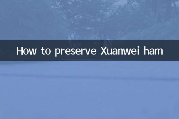 जुआनवेई हैम को कैसे संरक्षित करें
