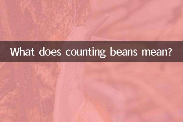 What does counting beans mean?