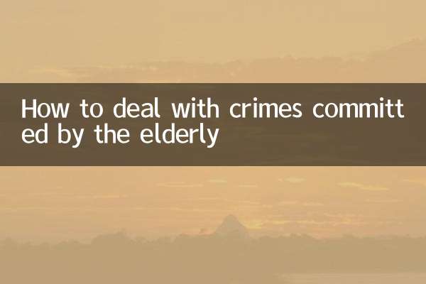 Wie man mit Straftaten älterer Menschen umgeht