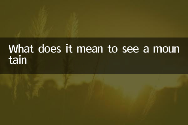 دیدن کوه به چه معناست