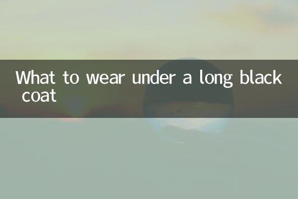 Qué llevar debajo de un abrigo largo negro.