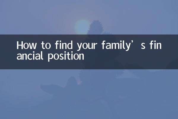 اپنے کنبے کی مالی حیثیت کو کیسے تلاش کریں