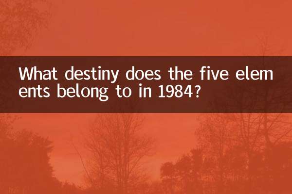 What destiny does the five elements belong to in 1984?