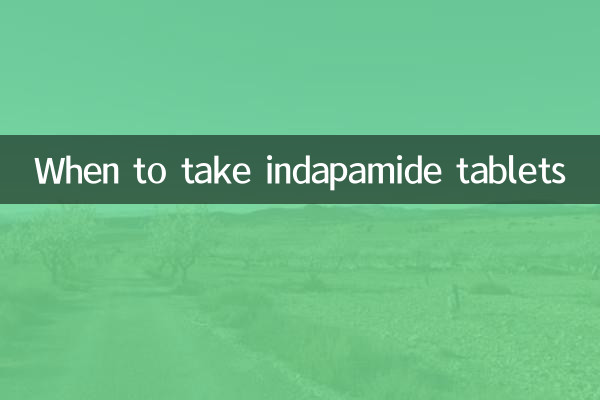 When to take indapamide tablets