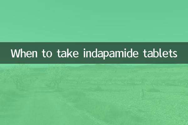 When to take indapamide tablets