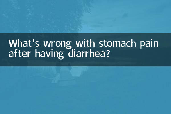 What's wrong with stomach pain after having diarrhea?
