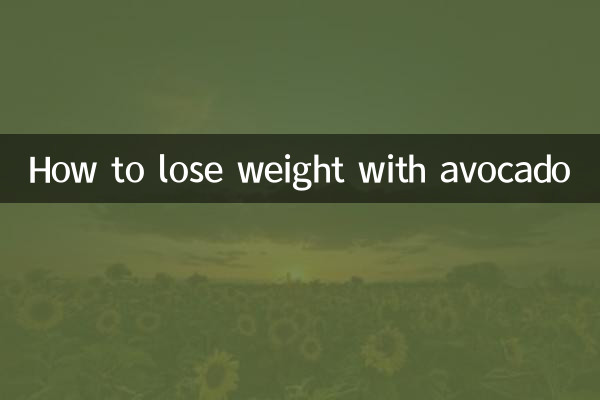 How to lose weight with avocado