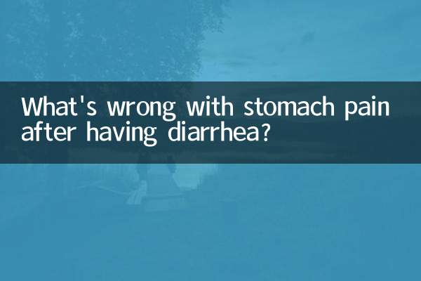 What's wrong with stomach pain after having diarrhea?