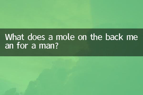 What does a mole on the back mean for a man?